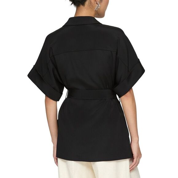 Lafayette 148 New York Womens Relaxed Jacket, Black - Picture 2 of 3